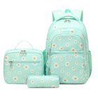 Set De Mochilas Ekuizai Con Estampado De Margaritas Para Ni&ntilde;as Con Lonchera Y Estuche Para L&aacute;pices