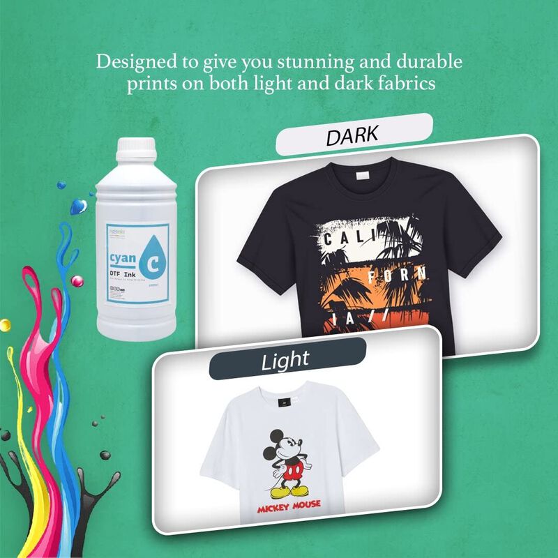 Tinta Dtf Cis Inks 6000 ml Cmyk + 2&times; Blanco &ndash; S... image number null