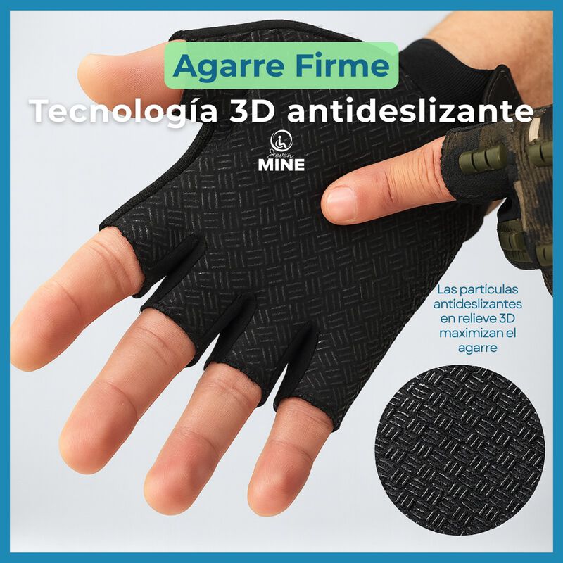 Guantes Tácticos de Medio Dedo Motociclista – P... image number null