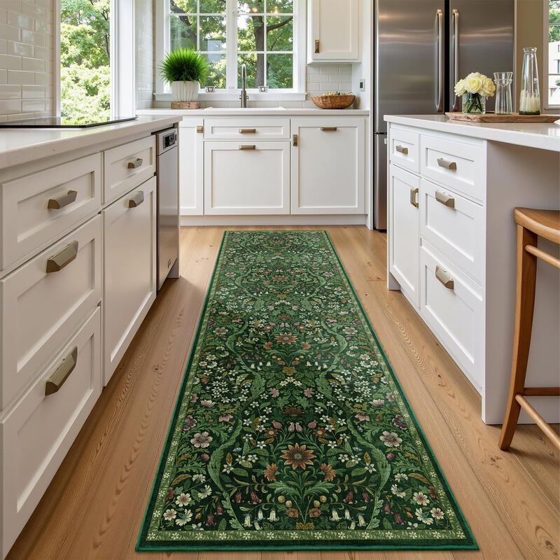 Alfombra Corredor Floral Lavable Nakedcloud 183... image number null