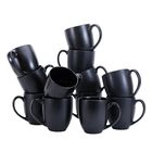 Taza De Caf&eacute; Amazon Basics 473 ml Negro Mate - Paquete De 12