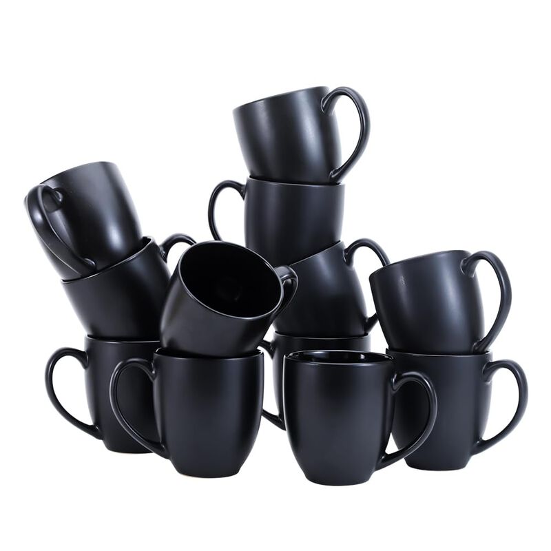 Taza De Caf&eacute; Amazon Basics 473 ml Negro Mate - ... image number null