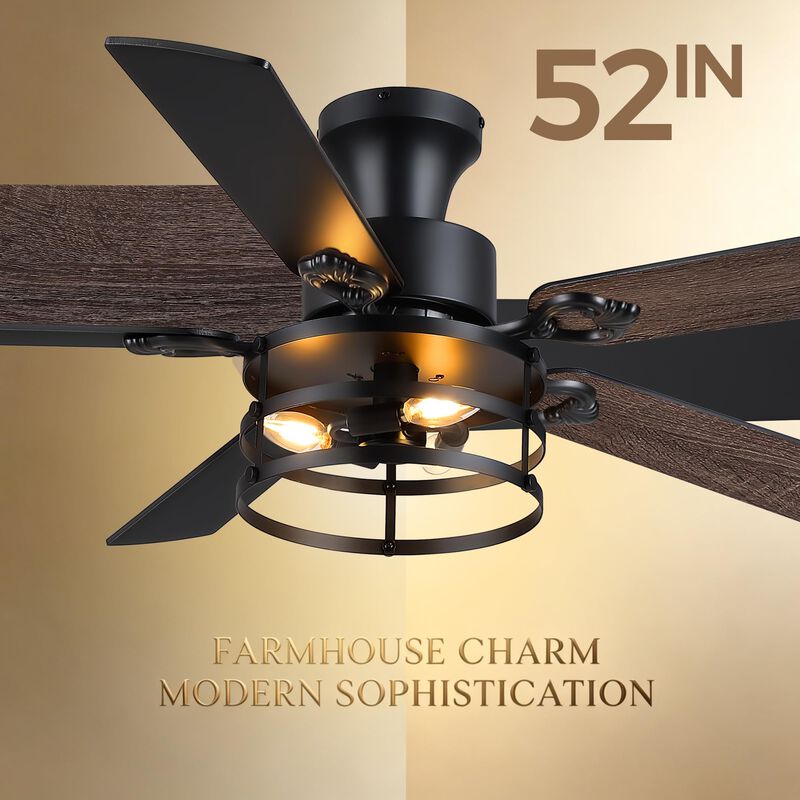 Ventilador De Techo Jsaitee 132 cm Con Luces, E... image number null