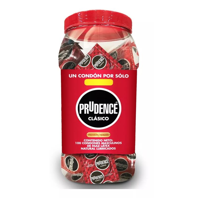 Prudence Clasico Con 100 Condones Vitrolero Gra... image number null