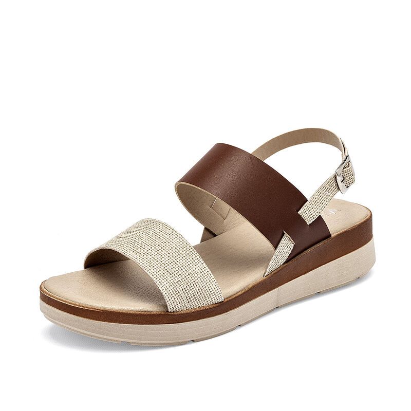 Via Victoria sandalia plataforma para mujer caf... image number null