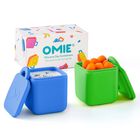 Contenedores Omiebox A Prueba De Fugas, 120 Ml (paquete De 2), Azul Marino/verde