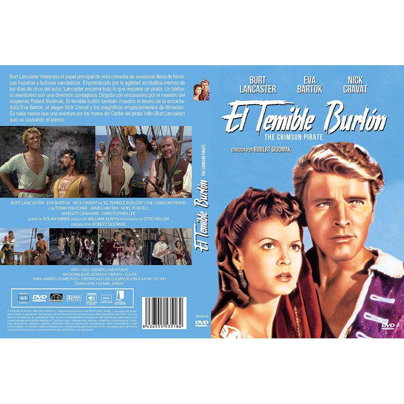El Temible Burl&oacute;n [dvd] (1952) The Crimson Pira... image number null