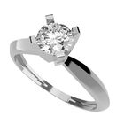 Anillo de Compromiso en Oro Blanco 10K con Circonia -  Talla:9.5/ FJ730-10W-CZ-95