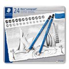 Juego De 24 L&aacute;pices De Dibujo Staedtler Mars Lumograph