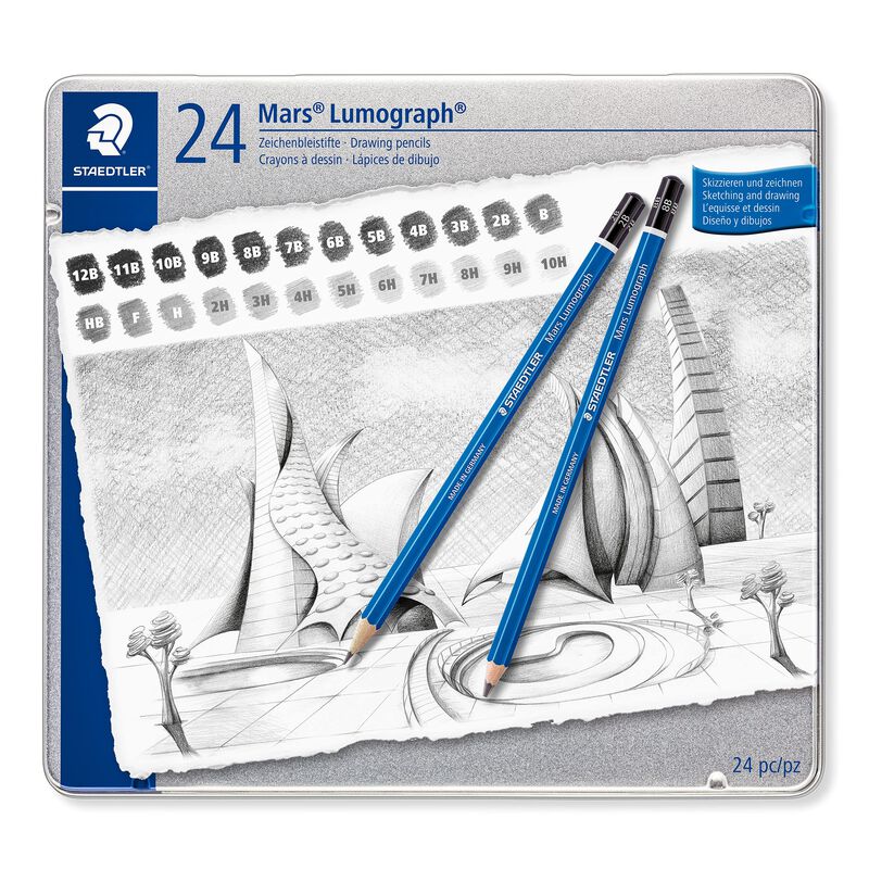 Juego De 24 L&aacute;pices De Dibujo Staedtler Mars Lu... image number null