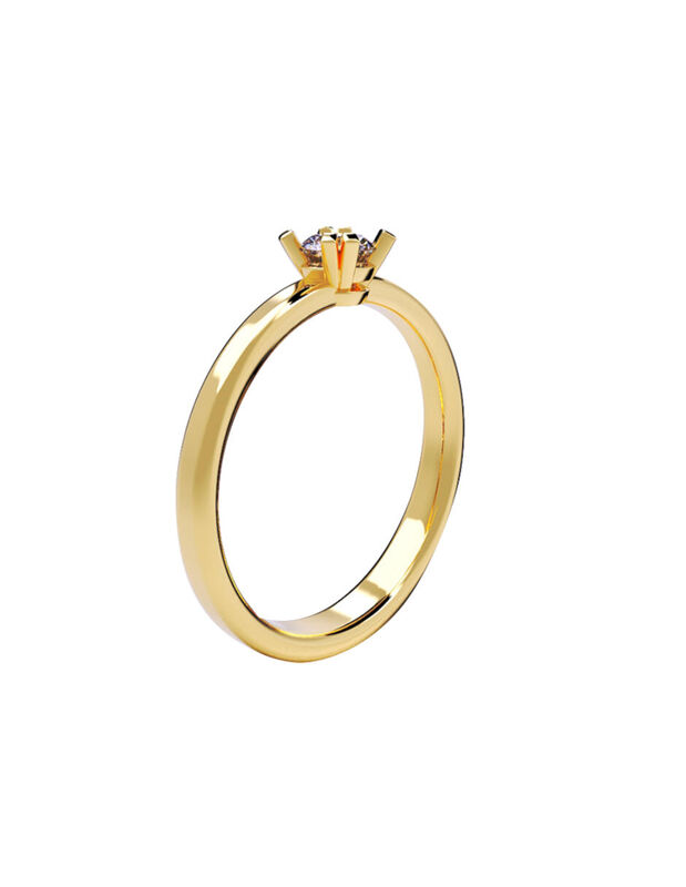 Anillo de Compromiso de 14K con Diamante de Lab... image number null