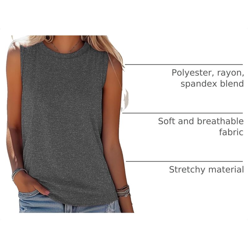 Camisetas Sin Mangas Ficerd - Pack de 4 Colores... image number null