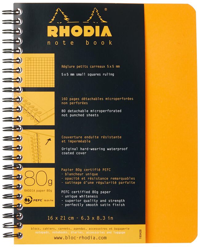 Cuaderno Espiral Rhodia 193428c A5+ Naranja Con... image number null