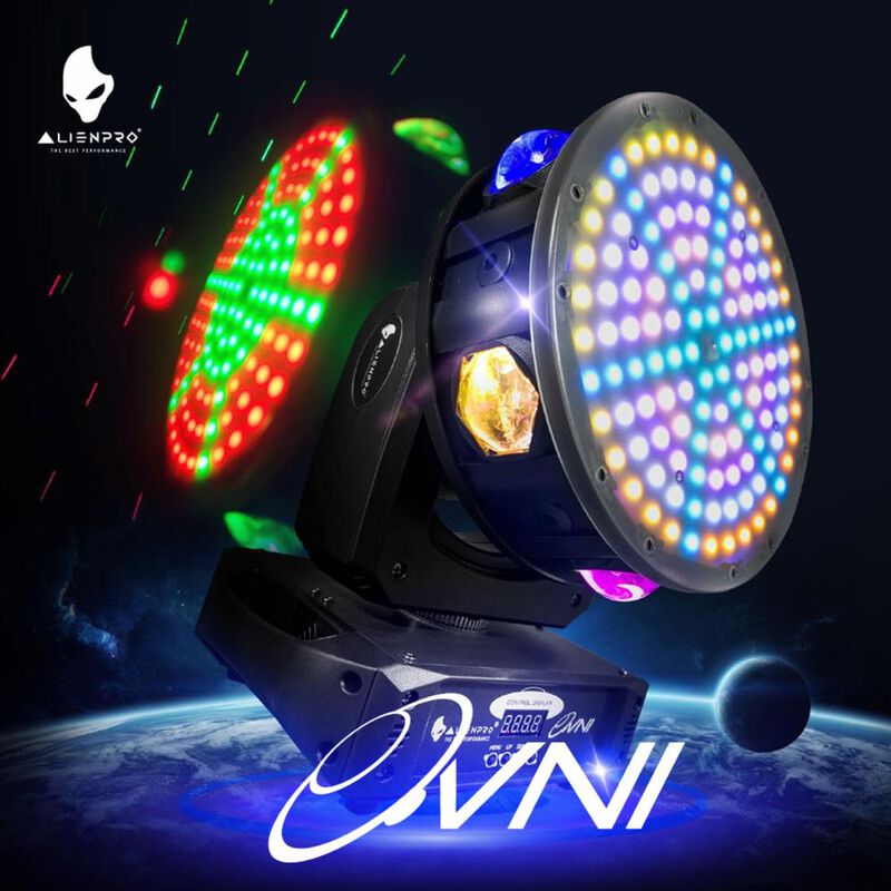 Cabeza M&oacute;vil OVNI AlienPro LED RGBW L&aacute;ser DMX E... image number null