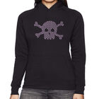 Sudadera Con Capucha Word Art Para Mujer - Calavera XOXO - Negro