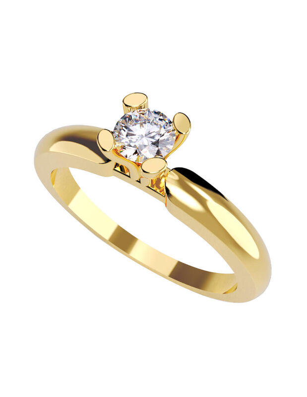 Anillo de Compromiso de 10K con Circonia Talla ... image number null