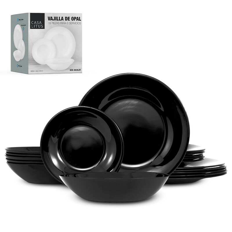 Vajilla de Opal 6 Personas 18 Piezas Platos Ult... image number null