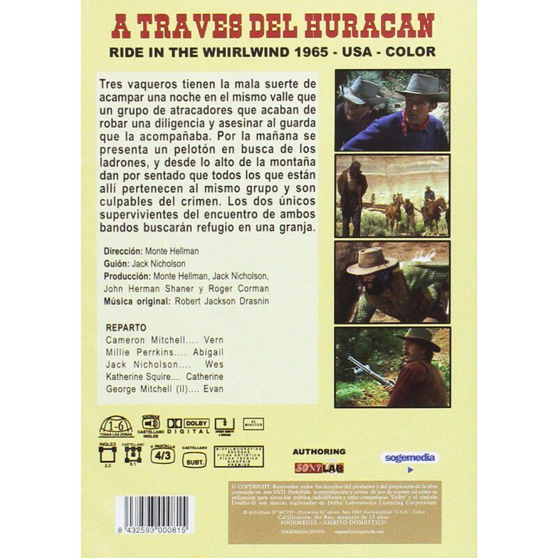 A Traves Del Hurac&aacute;n [dvd] (1966) Ride In The W... image number null