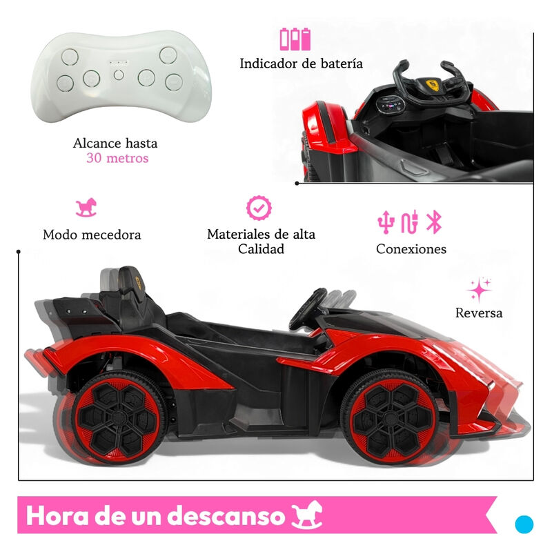 Carro Montable Para Ni&ntilde;os Ferrari Con Control R... image number null