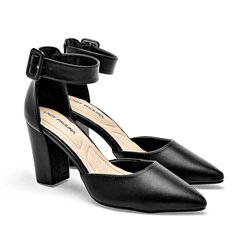 Lady Paulina zapatilla para mujer  negro cod 14... image number null