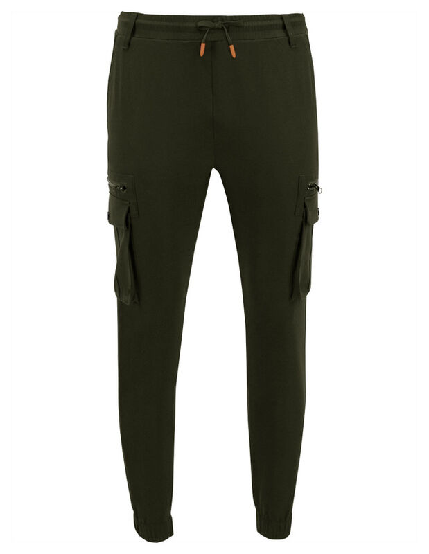 Pantalon Hombre Cintura Ajustable Verde Militar... image number null