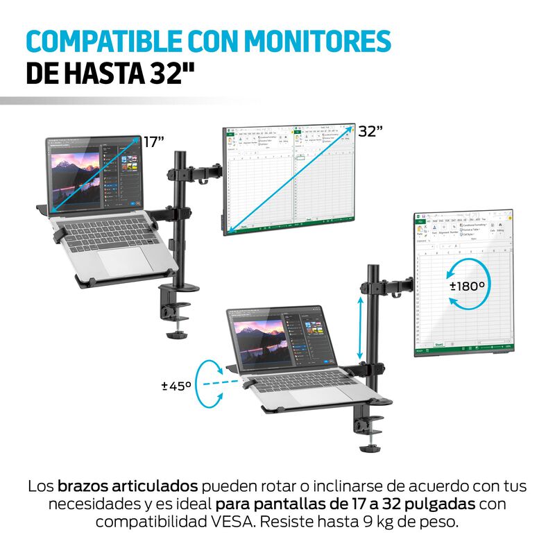 Soporte para Monitor Ajustable Redlemon image number null