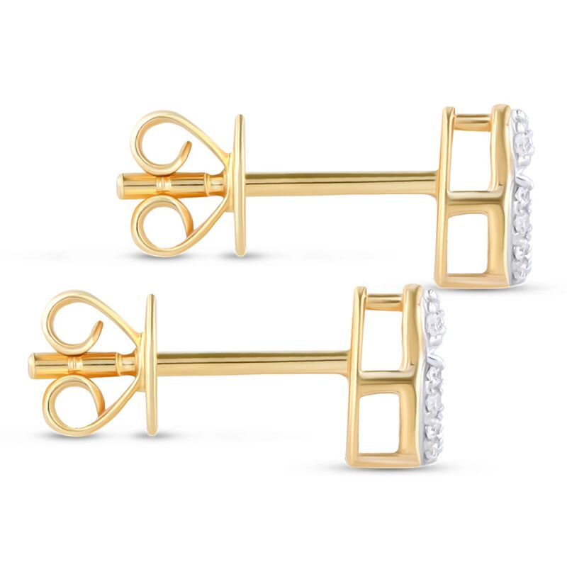 Aretes De Osito Oro Amarillo 14k 6pts Diamante ... image number null