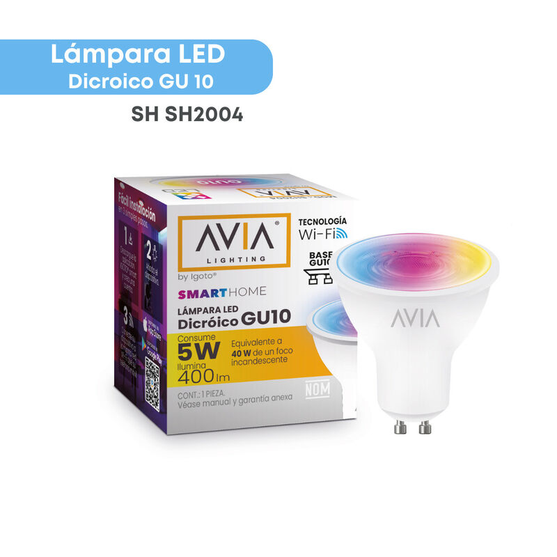 Pack 5 piezas Foco Led Dicroico 5w Inteligente ... image number null