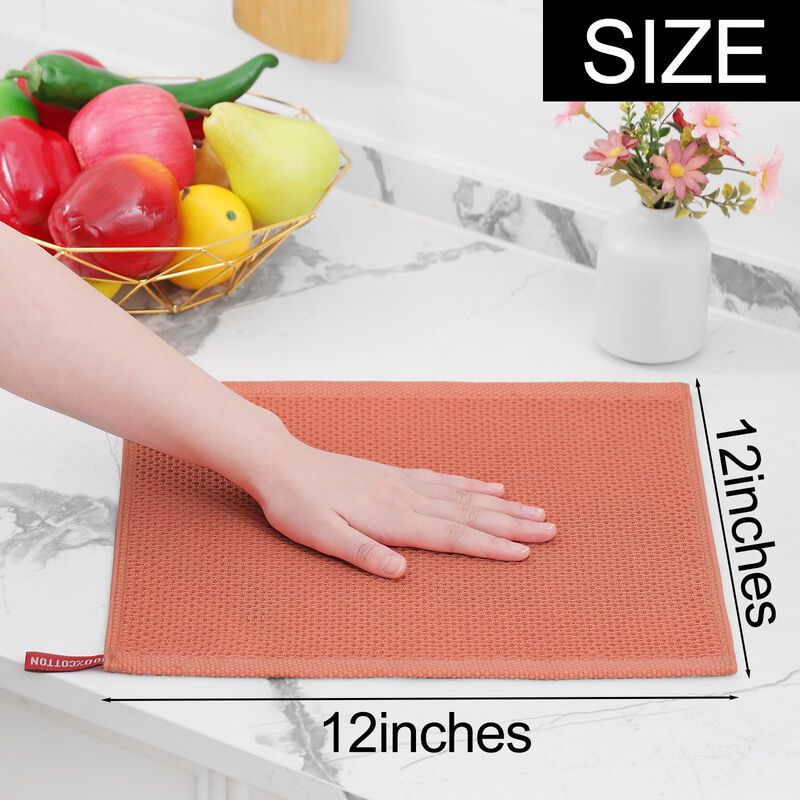 Pa&ntilde;o De Cocina Homaxy Algod&oacute;n 30x30 cm, Pack de... image number null