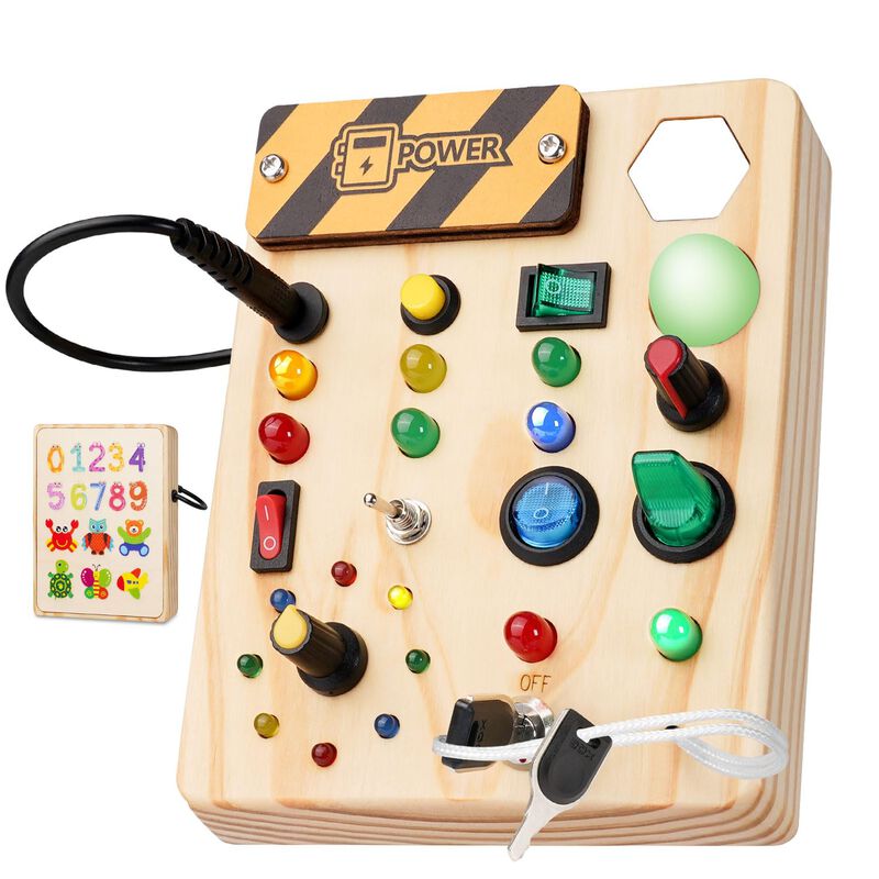 Tabla De Juguete Montessori Busy Board Sabdrau ... image number null