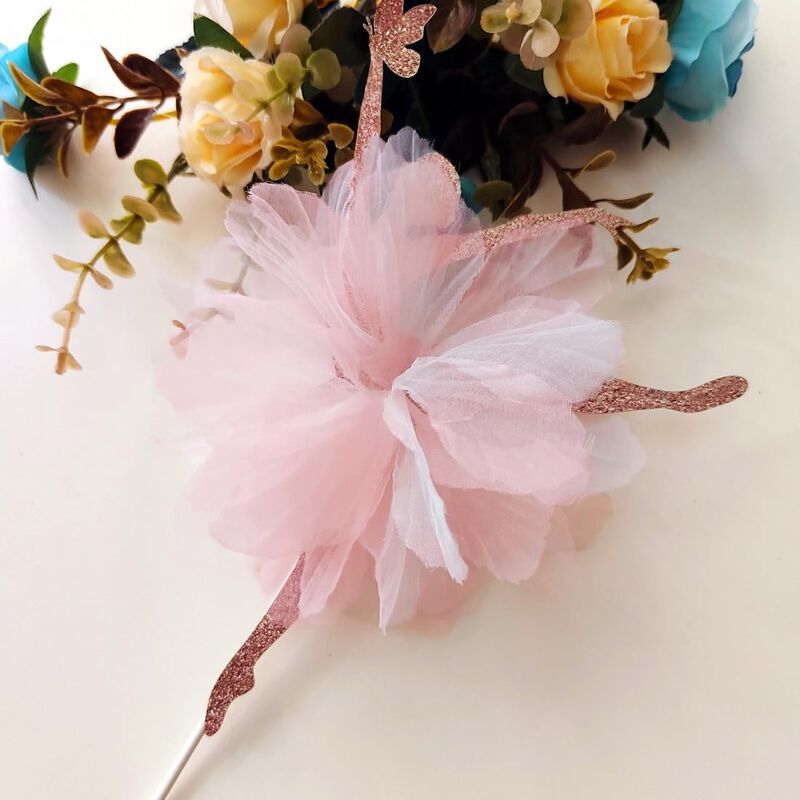 Adorno Para Tarta Yunitianmi Bailarina Rosa Dis... image number null