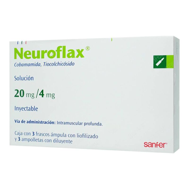 Neuroflax 20mg/4mg Caja con 3 frascos &aacute;mpula co... image number null
