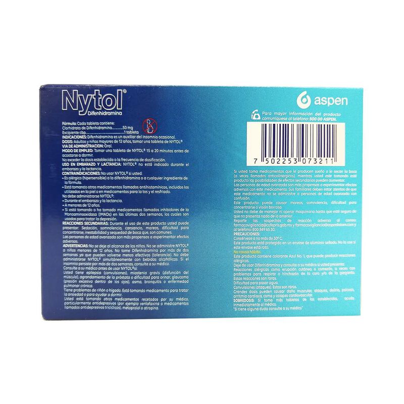 Nytol 50 Mg 8 Tableta(s) image number null