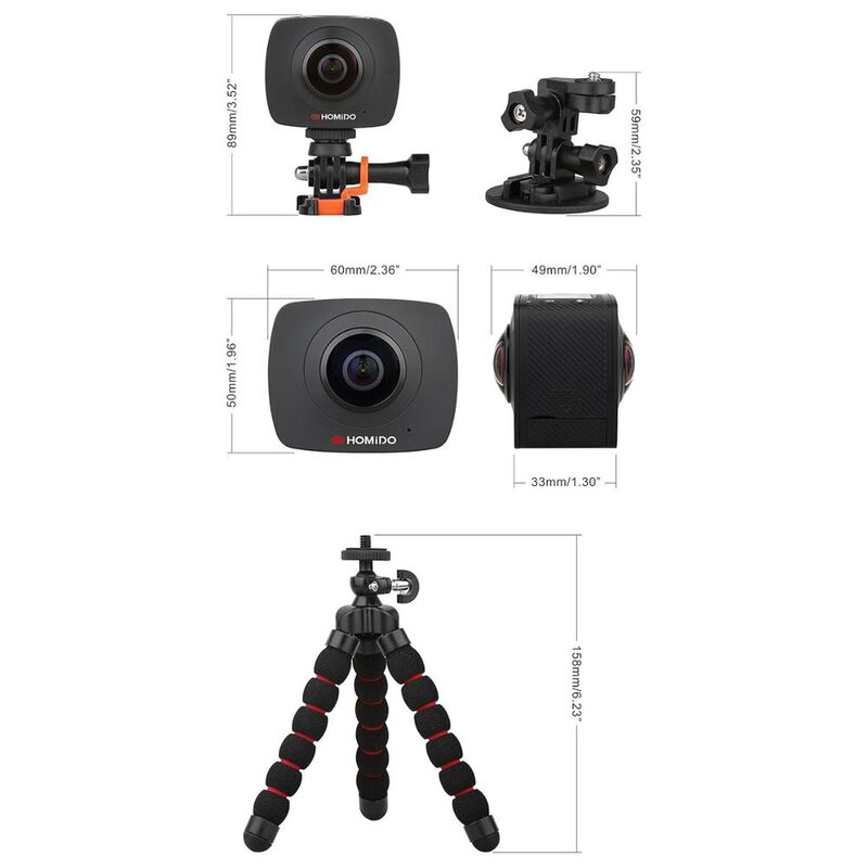 Cámara 360 Digital Homido Full HD Lente Dual 4 ... image number null