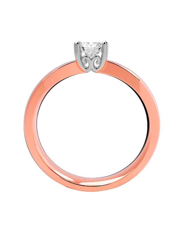 Anillo de Compromiso de 14K con Diamante de Lab... image number null