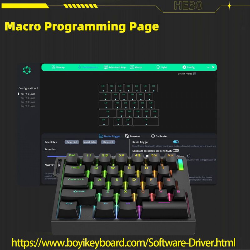 Teclado Zuoya He30 Rgb Hotswap 8khz Con Cable image number null