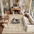 Alfombra Duidy 244x152 Cm Caqui Lavable Antideslizante