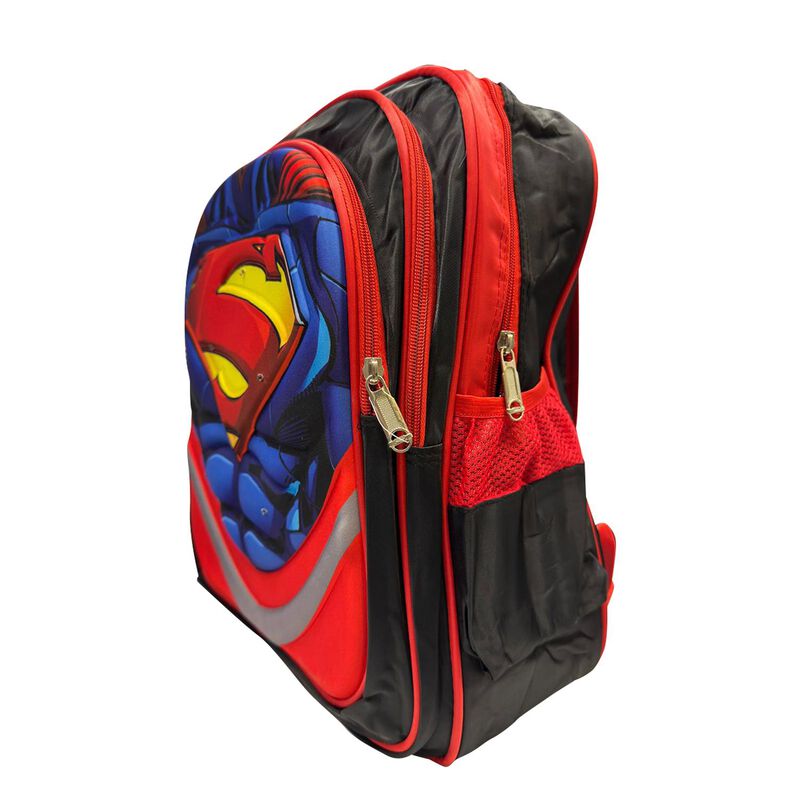 Mochila Escolar Superman Dc Luces Led Ajustable... image number null