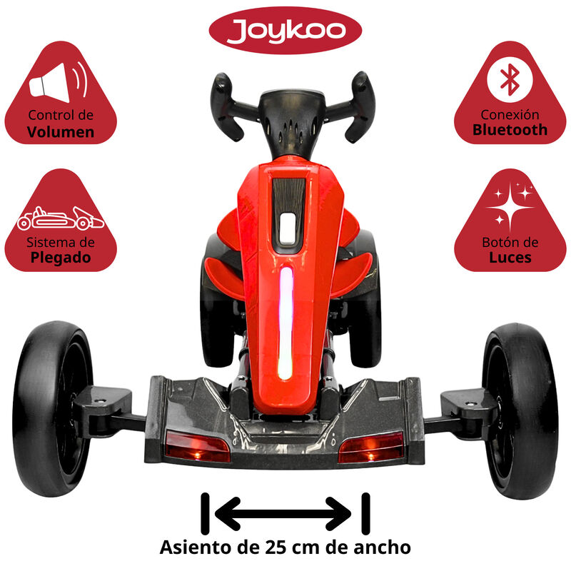 Montable Electrico para Ni&ntilde;os Go Kart Luz Sonid... image number null