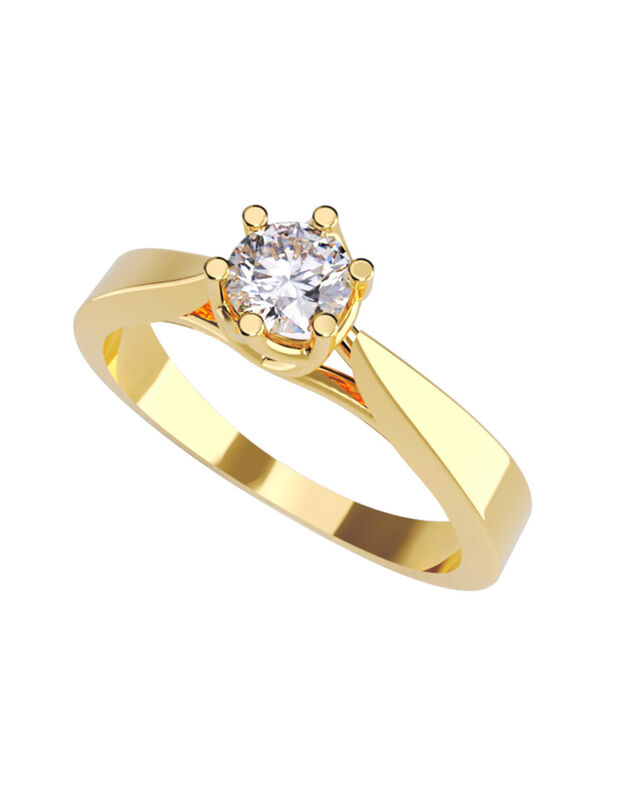 Anillo de Compromiso de 14K con Diamante de Lab... image number null