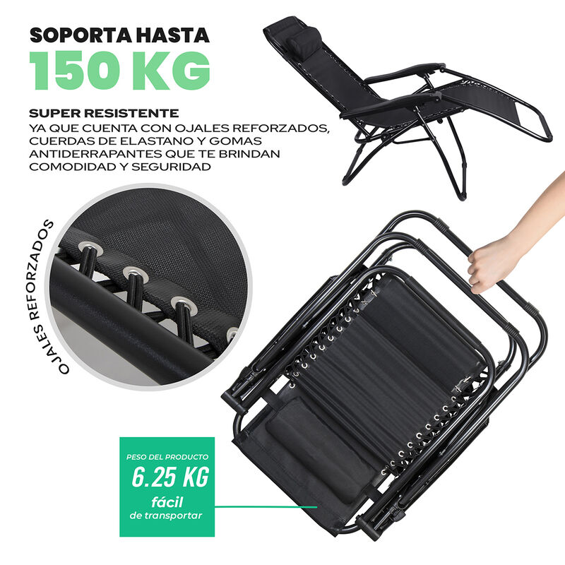 Silla Camastro plegable Set de 2 pz - AGBOX image number null
