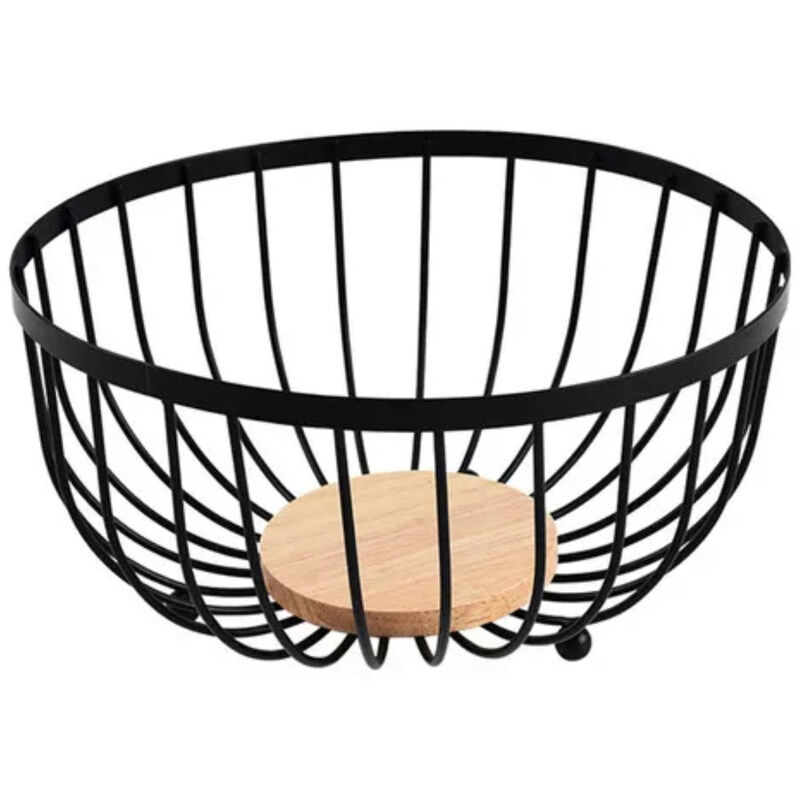 Frutero de hierro con base de bamb&uacute; image number null