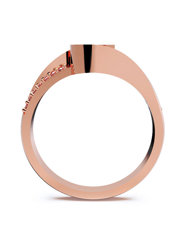 Anillo de Compromiso en Oro Rosa 10K con Circon... image number null