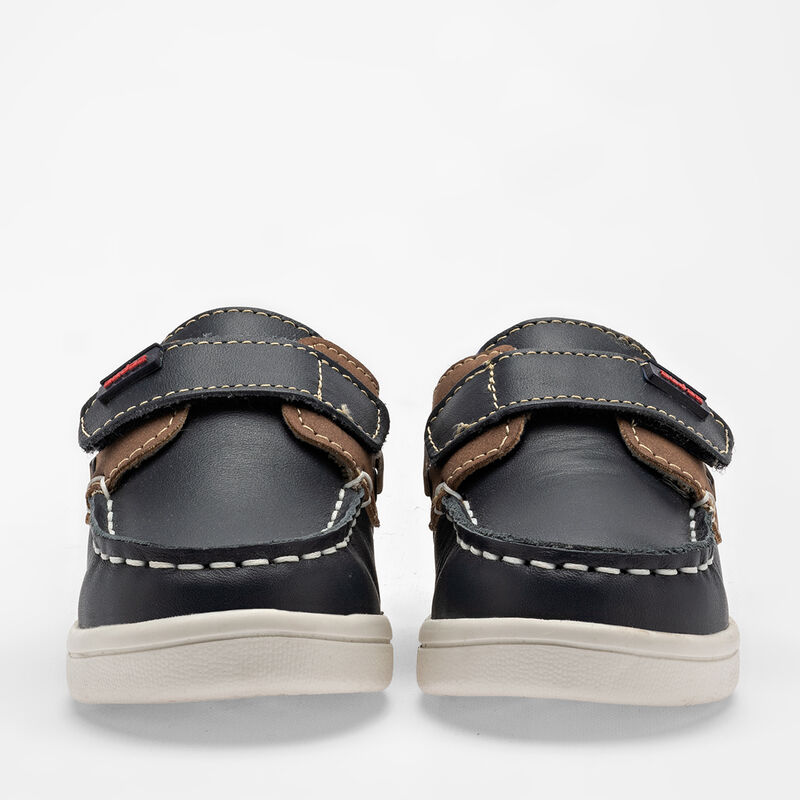 Audaz Zapato Casual De Piel Para Ni&ntilde;o Marino Ca... image number null