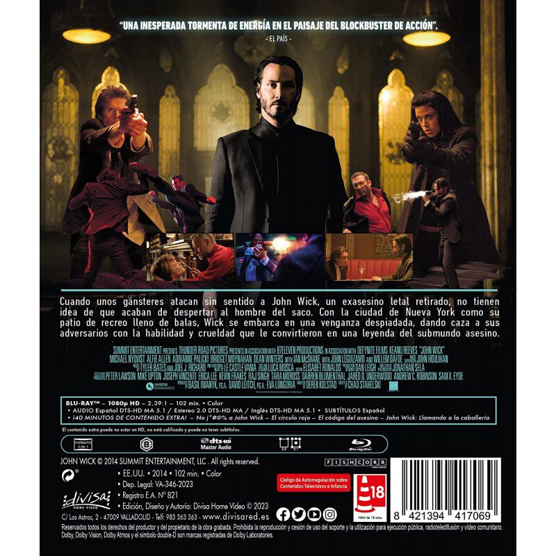 John Wick 1 (Otro d&iacute;a para matar) (Blu-ray) image number null