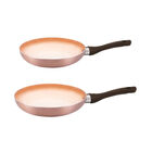 2 sartenes HUDSON Aluminio 24/26cm color cobre antiadherente cer&aacute;mico