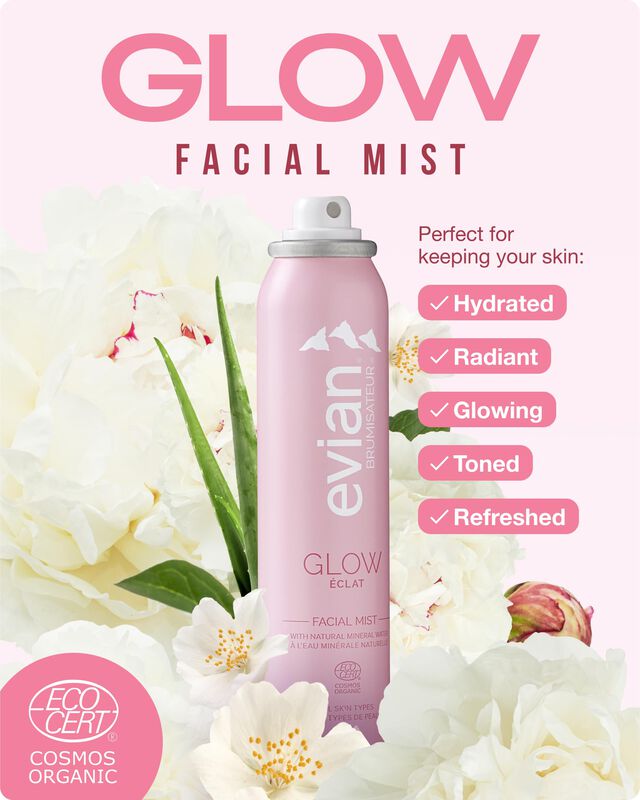 Bruma Facial Evian Glow, Agua Mineral Hidratant... image number null