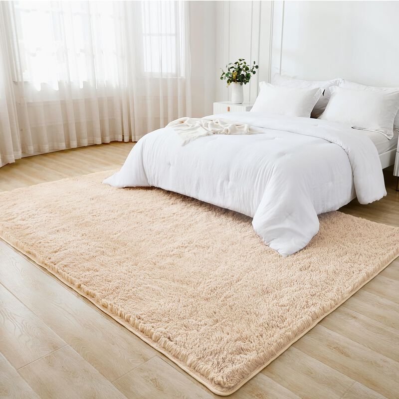 Alfombra De &Aacute;rea Litanika 152 cm Beige De Pelo ... image number null