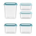 5 Contendores de Alimentos Secos Aquila 2.2Lt 1.3Lt 900ml