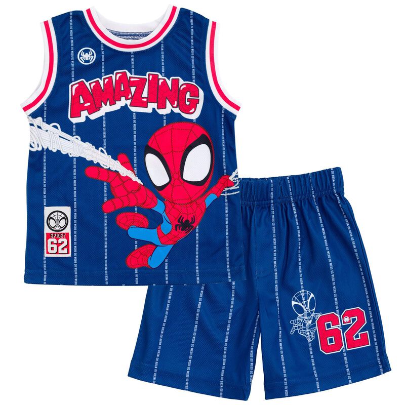 Conjunto Marvel Azul  (camiseta Y Shorts) Talla... image number null